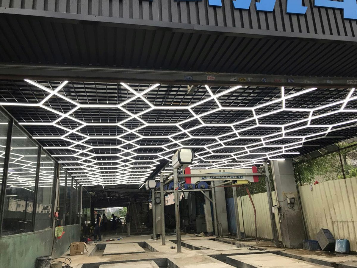 sinostar car detialing workshop light hexagon c204 real1