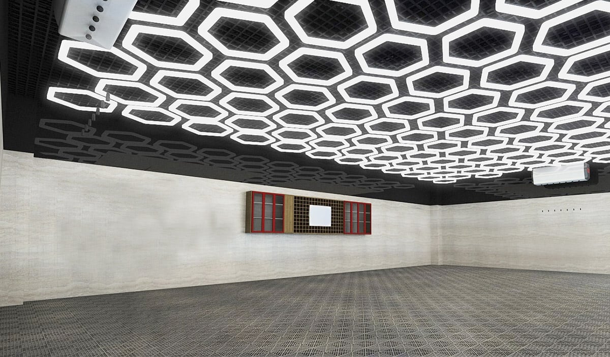 sinostar car detialing workshop light hexagon c503 real