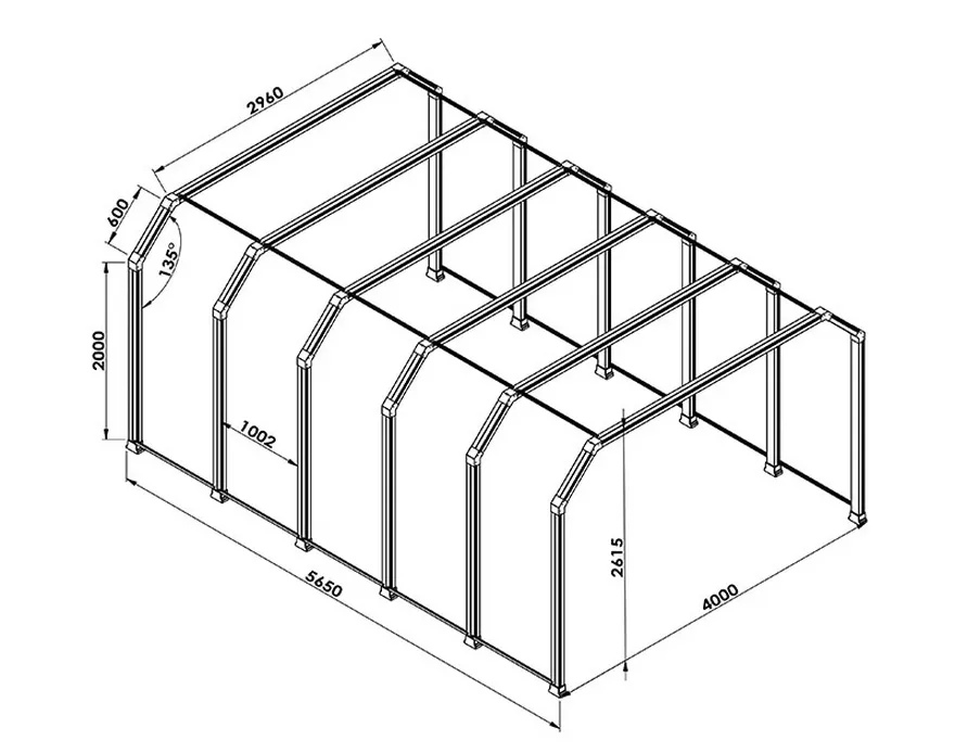 SinoStar light tunnel E1009 size
