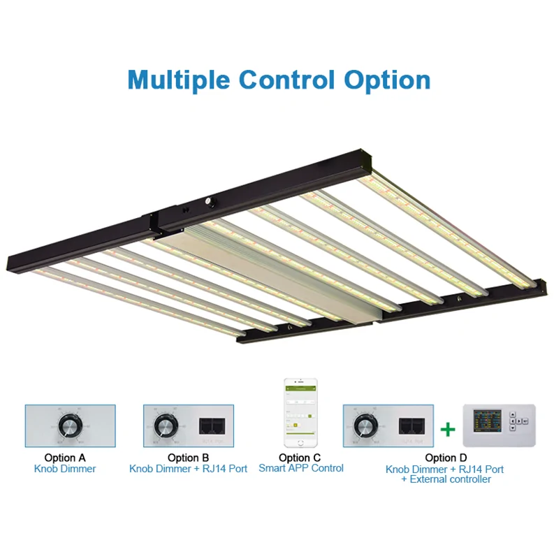 foldable full spectrum led grow light bar 640w dimmable for indoor plant led grow hydroponic lamp sinostar lighting 17