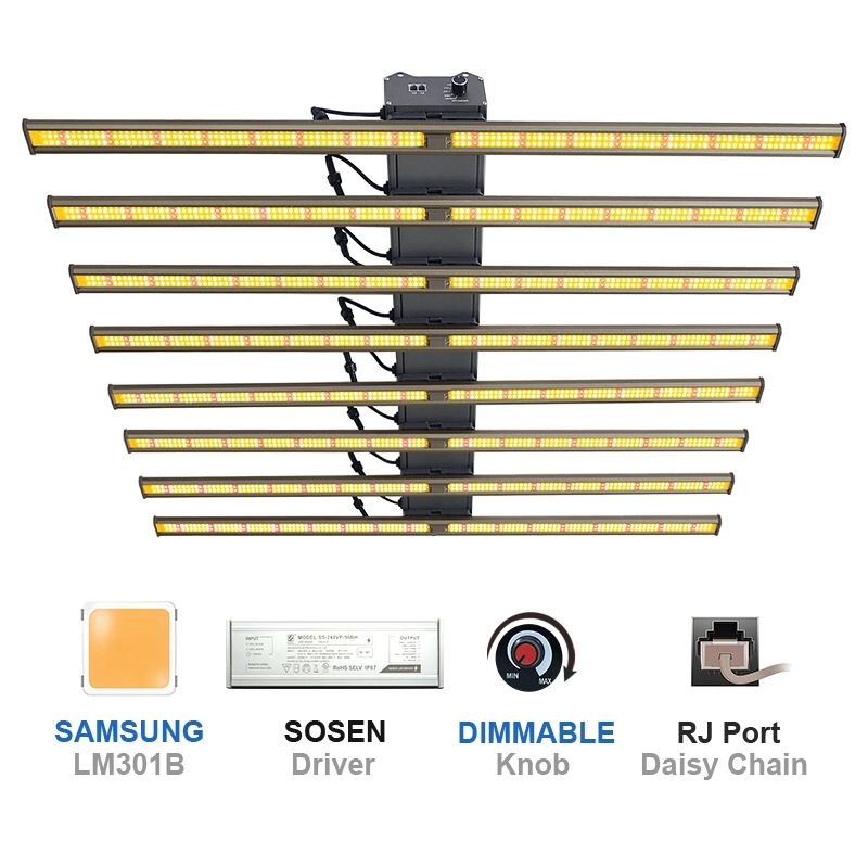 full spectrum app controlled dimmable led grow lights LED bars spider 1000w 1200w 640W lm301b lm301h timer dimmer master controller sinostar lighting main