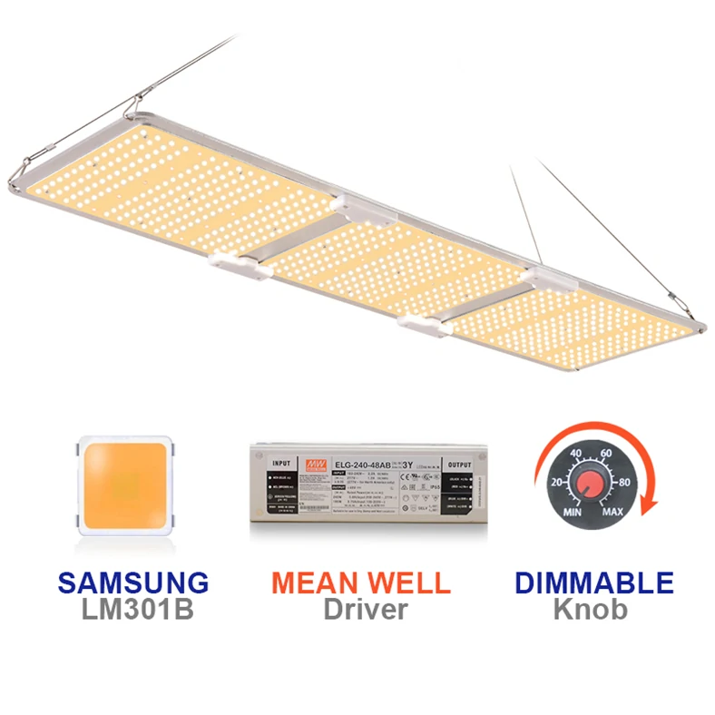 dimming quantum board LED grow light 320W 300W lm301b samsung sinostar lighting 12 4
