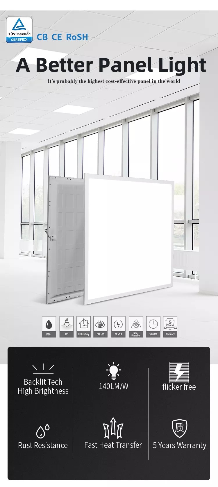 led 600x600 backlit panels 2x2 flat panel led lights China manufacturer sinostar 7