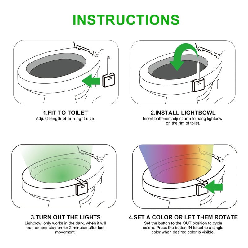 PIR SENSOR LED TOILET LIGHT WITH COLOR CHANGING 1