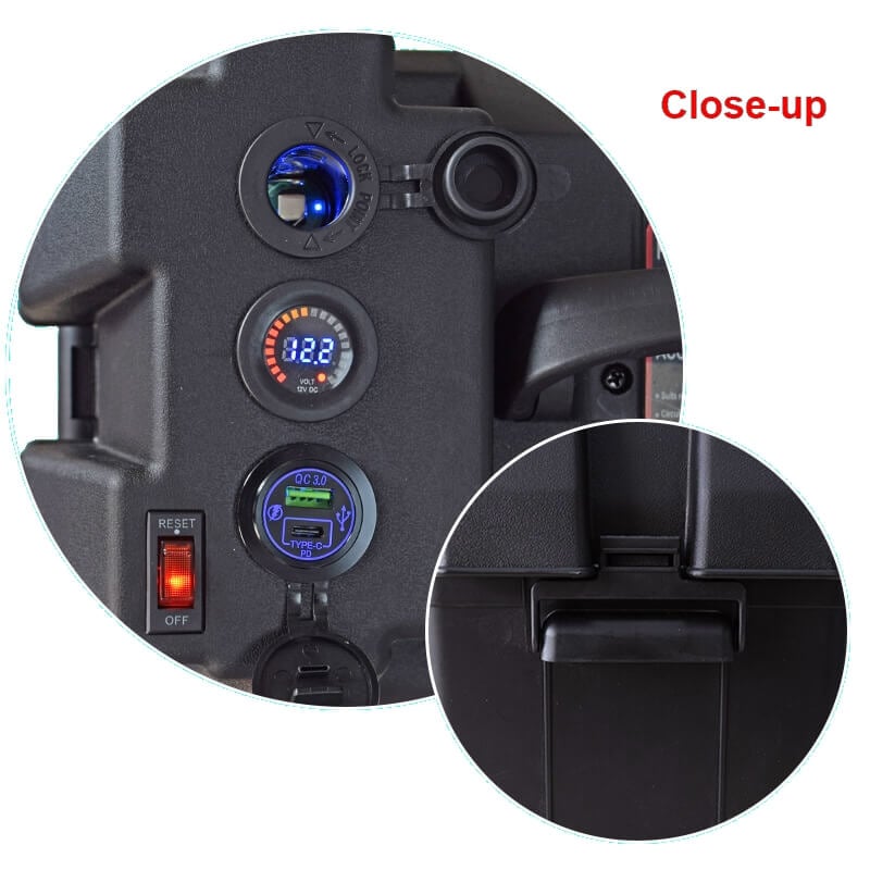 Trolling Motor Battery Marine Boat Smart Battery Box Power Center 4