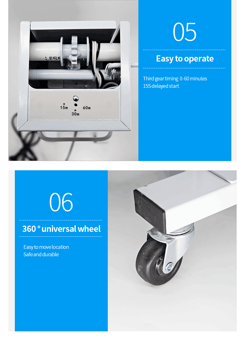 60w 80w 100w 150w UVC Hostital school disinfection germicidal santitizer trolly 5