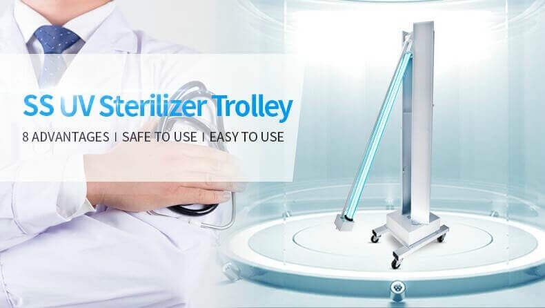 60w 80w 100w 150w UVC Hostital school disinfection germicidal santitizer trolly 8