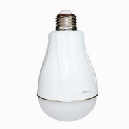 20 Watt Inverter Rechargeable Emergency LED Bulb Silver Ring For Home 