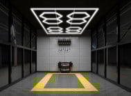 SS-HX-1018 Led Honeycomb Hexagon Hex-grid Ceiling Detailing Light Car Repair Garage Car Wash Beauty Shop Dust-free Film Plating Workshop